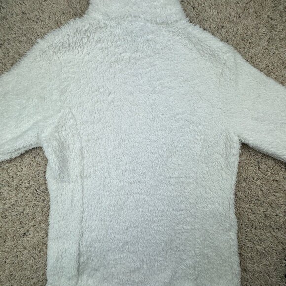 Patagonia Women’s White Small Fuzzy Super Soft 1/4 Zip Pullover W Logo Outdoors - Picture 11 of 11